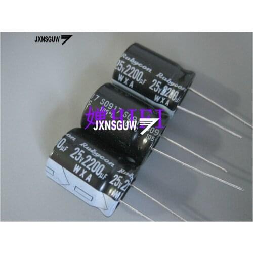 20PCS NEW RUBYCON WXA 25V2200UF 16X20MM Aluminum electrolytic capacitors 2200uF/25v 105 degrees 2200UF 25V