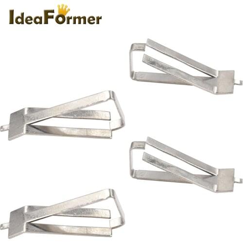4/8pcs 3D Printer Part Stainless Steel Glass Heated Bed Clip Clamp Heatbed Clip For 3d Printer Ultimaker Build Platform Retainer