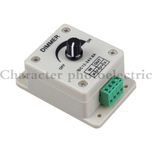 5PCS LED Dimmer DC 24V 12V 8A Light Bright Brightness Adjustable Controller Single Color LED controller for 5050 3528 LED Strip
