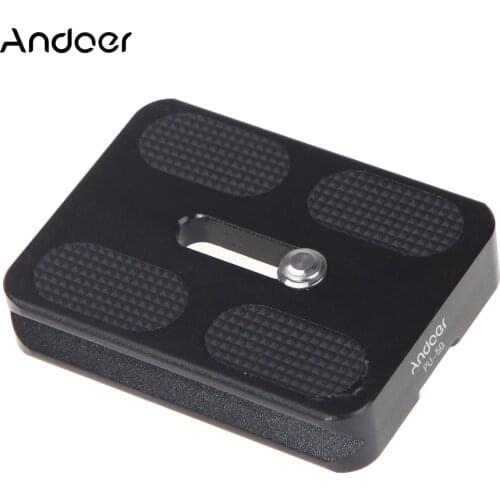 Andoer PU-50 Metal Quick Release Plate for Benro B0 B1 B2 J1 N1 Tripod Ballhead Arca Swiss Black