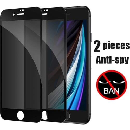 Anti Spy Tempered Glass on the For iPhone 11 12 Pro Max Xs X XR Privacy Screen Protector For iPhone 8 7 6 6S Plus SE 2020 Glass