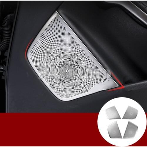 For Benz CLA C117 W117 Matte Inner Car Door Speaker Trim Cover 2013-2018 4pcs Car Accessories Interior Car Decor Car Trim