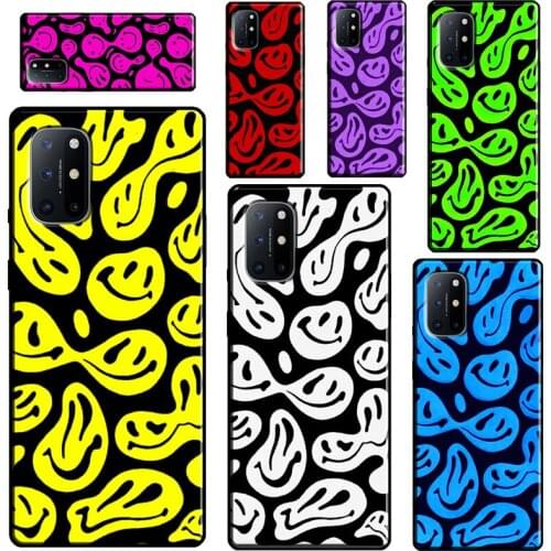 Trippy Psychedelic Smiley Face For Realme 8 7 6 Pro Q3 C21 C15 C3 GT Neo Phone Case For OnePlus 9 Pro 8 Pro 7T 8T 9R Nord