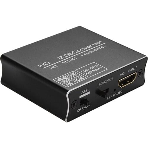 HDMI-compatible Audio Splitter Stereo Extractor Converter Adapter SPDIF + 3.5mm Audio Splitter Adapter with ARC Support 4K 60Hz