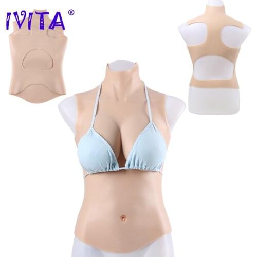 IVITA Artificial Silicone Breast Form Fake Boobs Breasts Crossdressing for Crossdresser Transgender Shemale Drag Queen Cosplay