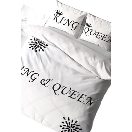 White King-queen 3d Bedding Set Queen King Size Bed Linen Twin Full Duvet Cover Set Pillowcases White King-queen 3d Double Duvet