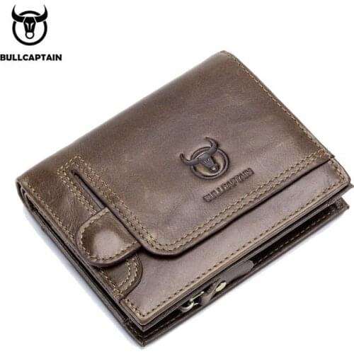 Luxury Fashion Mens Genuine Leather Wallet RFID Coin Purse Anti-Theft Scan Card Holder Male Multi-card Position Photo Album