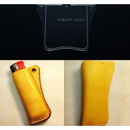 DIY Leather Lighter Holder Bag Acrylic Pattern Mold Tool Cigarette Lighter Storage Bag Acrylic Template Sewing Stencil Supplies