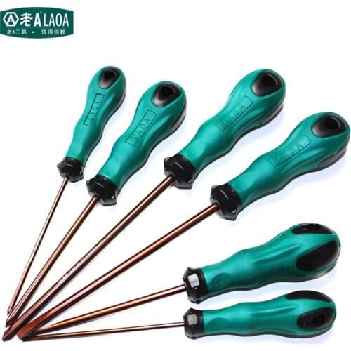 LAOA 2PCS/4PCS/6PCS Screwdriver Set S2 Alloy Steel Professional Screwdriver Cross and Straight Screwdriver Sets