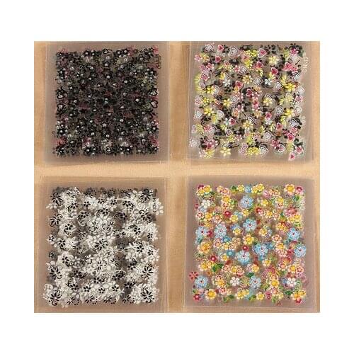 10 pcs Floral Design Manicure Transfer Nail Art Tips Stickers Decals 3D Flowers Beauty Tickers For Nails