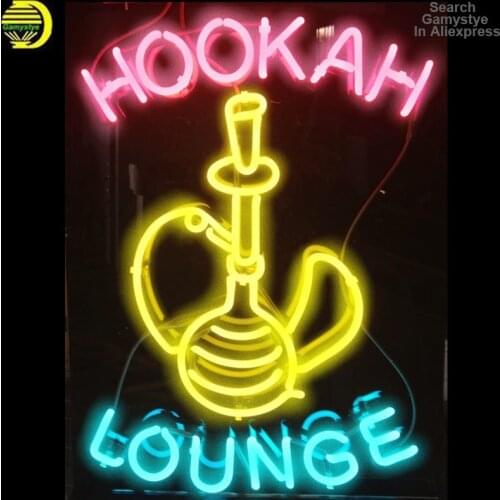 Neon Sign For Hookah Lounge Bar Water Pipes Aesthetic Decor Wall Lights Neon Ribbon Room Decor Lamps For Wall Sconce Night Light