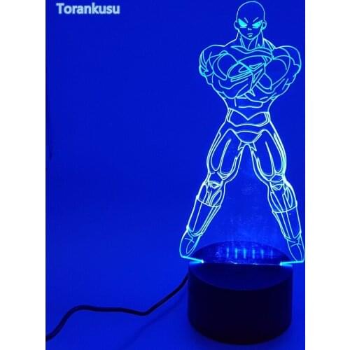 Dragon Ball Z Jiren 3D Nightlight Goku Jiren Color Changing Luminaria Lamp Lights DBZ Jiren Goku Anime Figure Lampara LED Lampe