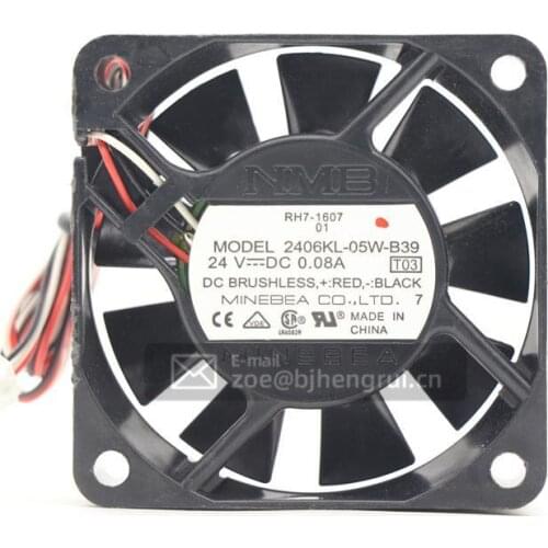 Brand new original NMB 2406KL-05W-B39 24V 0.08A 6CM inverter cooling fan