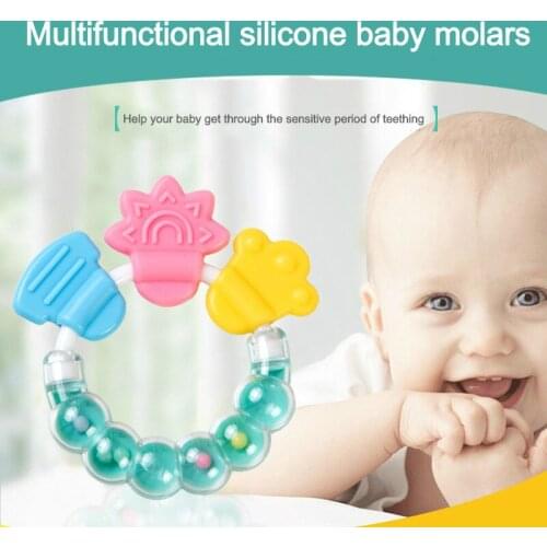 Baby Rattle Teethers Baby Silicone Teethers Baby Molar Teeth Fixing Device Bite Molar Molar Stick Bite Dental Oral Care Products