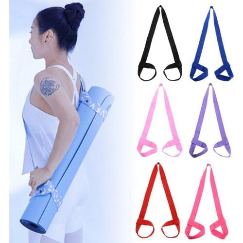 Multifunctional Yoga Mat Strap Yoga Mat Sling Carrier Strap Adjustable Shoulder Belt Cotton Fitness Sports Gym Belt 6 Colors