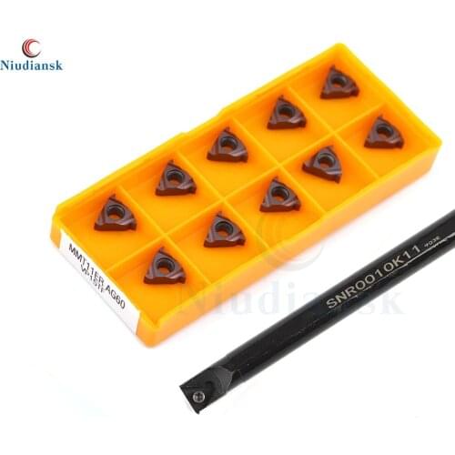 SNR0008K11 SNR0010 SNR0012 SNR0013 SNR0016Q11 Internal Thread Turning Tool Holder 10pcs 11ER AG60 VP15TF 11IR AG55 Carbide Blade