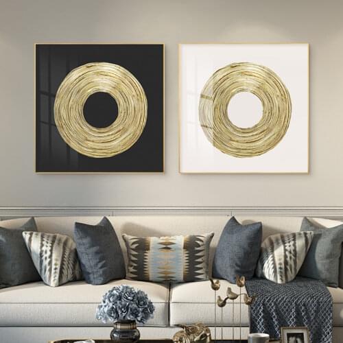 Modern Black and White Paintings Light Luxury Abstract Decorative Painting Living Room Background Wall Painting Bedroom Mural