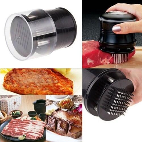 56 Blades Meat Tenderizer With Safety Lock Stainless Steel Needles Meat Steak Pounder Kitchen Tool For More Even Cooking