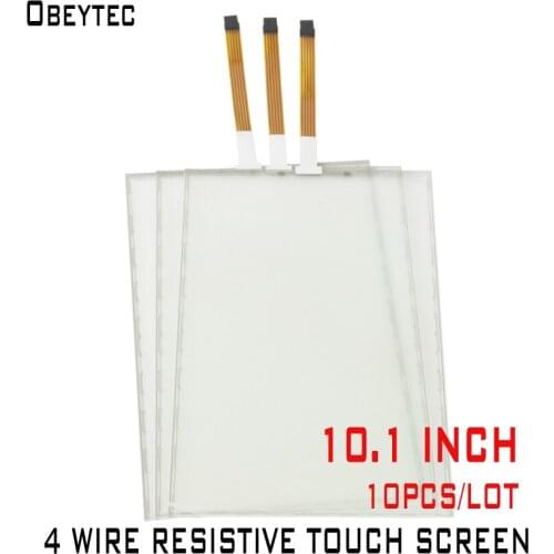 TS101A4A1*10PCS 10.1 inch 4 wire resistive touch screen panel, 4:3, AA 222.72*124.98mm; OA 235*143mm, Panel Only