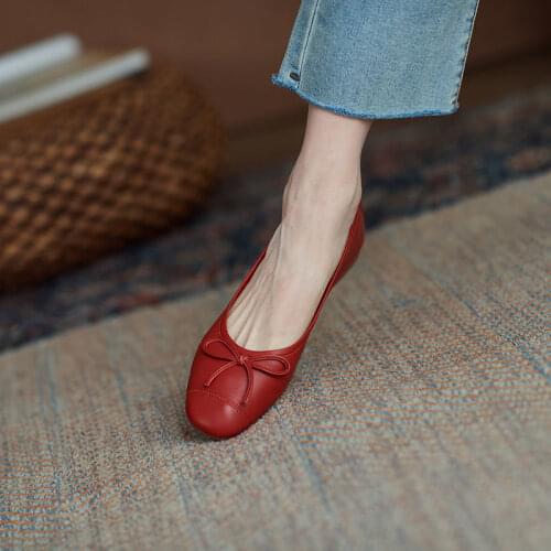 Xgravity Princess Flat Shoes Elegant Comfortable Lady Fashion Bow-knot Design Women Soft Ballet Shoes Vintage Round Toe Shoes
