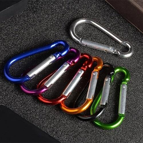 10Pcs Lightweight fishing Climbing Button Carabiner Camping Hiking Hook Outdoor Sport Aluminium Safety Buckle Mountaineer