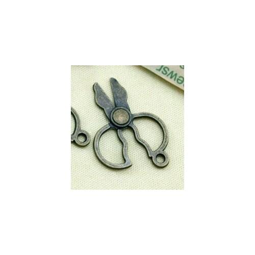 10pcs/lot Tibetan Silver scissors pendant Handmade Decorative Metal DIY Jewelry Alloy accessories f5bd