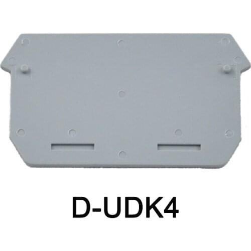 10pcs D-UDK4 Terminals end plate double inlet and outlet UDK-4 Din Rail Terminal Block sealing Baffle