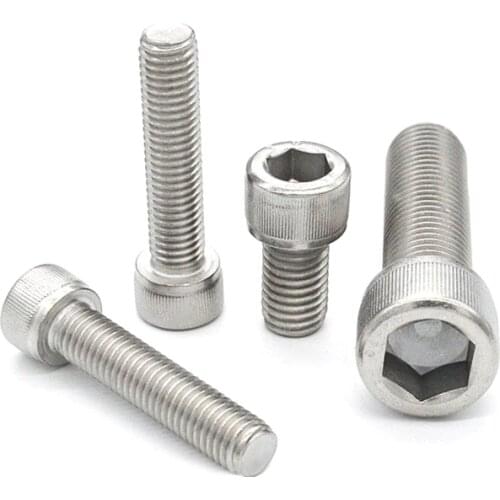 2Pcs M9 Allen Screw Stainless Steel Hex Socket Cap Knurled Head Screws Hexagon Bolt 1.25mm Pitch Thread 16mm-80mm Length High QT