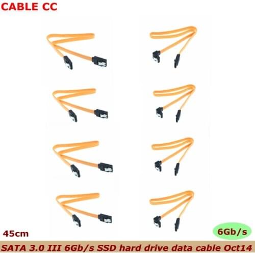 4pcs/ Ecosin2 Computer Cables & Connectors 45CM SATA 3.0 III SATA3 6Gb / s SSD Hard Drive Data Direct / Right Angle Cable Oct14
