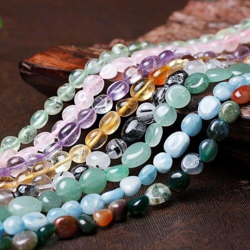 5-6x7-9mm Natural Freeform Potato Chalcedony Sodalite Aquamarines Agates Tourmaline Opal Beads For Jewelry Making 15'' DIY Beads