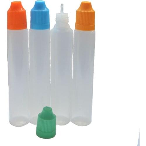 50pcs 30ml Pen Shape Bottle PE Plastic Dropper with Childproof Caps and Long Thin Tips Empty E Liquid Bottles