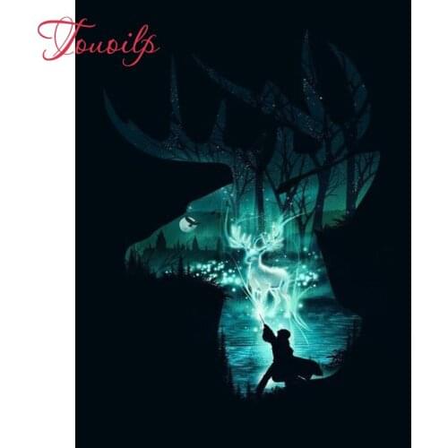 TOUOILP 5D DIY Full Diamond painting"Animal deer"patterns bead Cross Stitch Rhinestone Embroidery Mosaic Hindu god,decor home