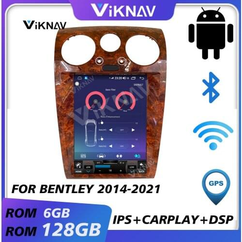 Car gps navigation multimedia video player for Bentley 2014-2021 android auto radio car audio tape recorder hd touch screen