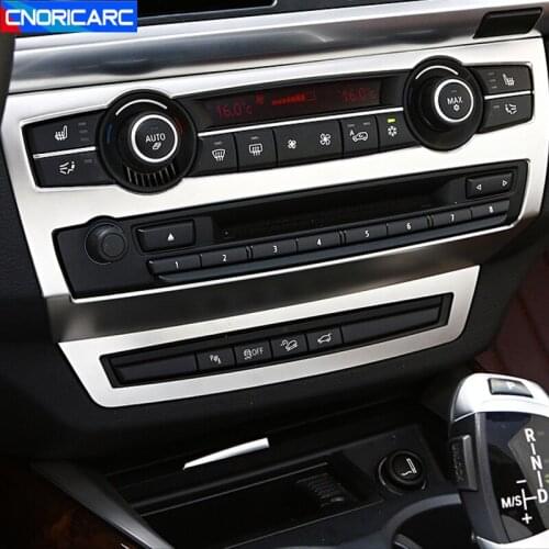 Car Styling Center Console CD Panel Frame Decoration Cover Trim For X5 E70 X6 E71 2008-14 Interior Accessories Stickers