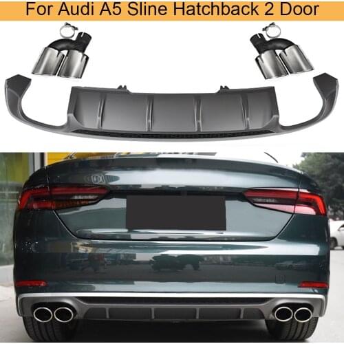 Car Rear Bumnper Diffuser Lip Spoiler for Audi A5 Sline Hatchback 2 Door 2017-2019 Car Rear Lip Spoiler PP