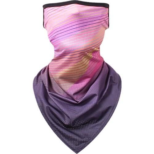 Colorful Printing Hanging Ear Triangle Face Bandana Cycling Bandana Outdoor Sports Riding Hanging Ear Tube Scarf Sports Headwear
