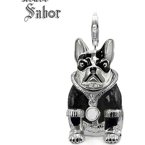 Pendant Bulldog Dog Zirconia For Women & Men Classic Gift Key Chains Fashion Pendant Fashion Jewelry Fit Link Necklace thomas