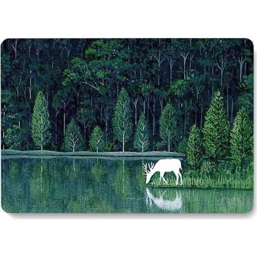 Forest Elk Art Painting Pattern Laptop Case For Apple MacBook Pro Retina Air 11 12 13.3 15.4 inch new Pro cover shell