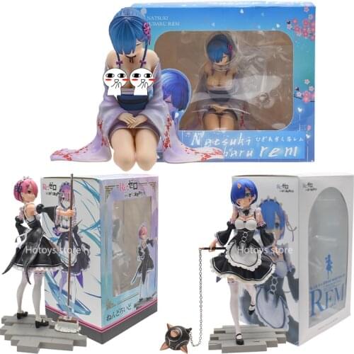 20cm Relax Rem Pajamas Figure Re ZERO Starting Life in Another World Rem Anime Figure Rem Ppajamas Chair Action Figure Toys Doll