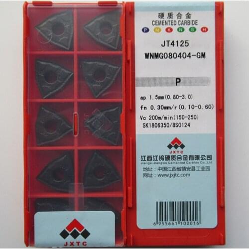 JXTC WNMG080404-GM JT4125 / WNMG080408-GM JT4125 / WNMG080412-GM JT4125 WNMG431 WNMG432 WNMG433 CNC carbide inserts 10PCS/BOX