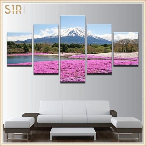 Home decor Poster Print Canvas Painting Picture Home Decor Modern 5 Pieces Pictures Wall Art for Living Room Scenery