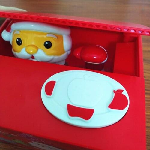 Stealing Money Santa Piggy Bank Cartoon Stealing Money Greedy Cat Electric Music Coin Piggy Bank Childrens Birthday Gift