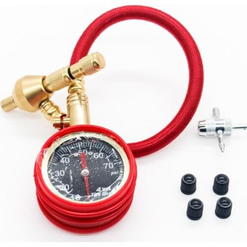 Tire Pressure Gauge High-Precision Tire Pressure Gauge Rubber Fixed Tire Pressure Deflatable Car Tire Pressure Gauge