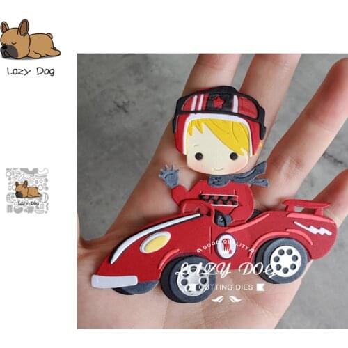 Racing car Racer Metal Cutting Dies Scrapbooking Stencil DIY Mold Knife Craft Embossing Die Cuts Card Making New Dies For 2020
