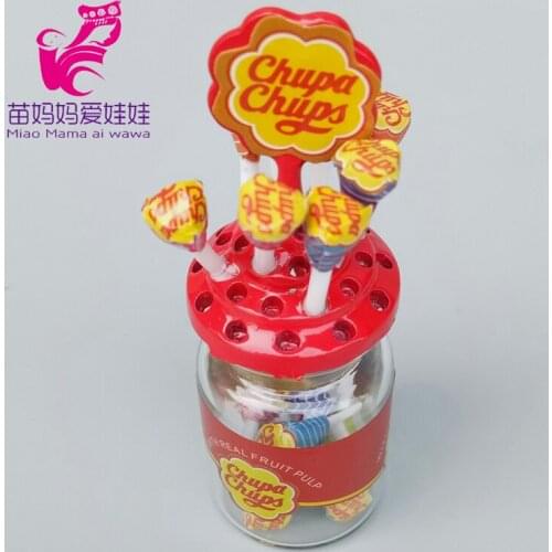 Minin grocery store Lollipop model Kitchen pots and pans dishes glasses cutlery for BJD doll house accessories