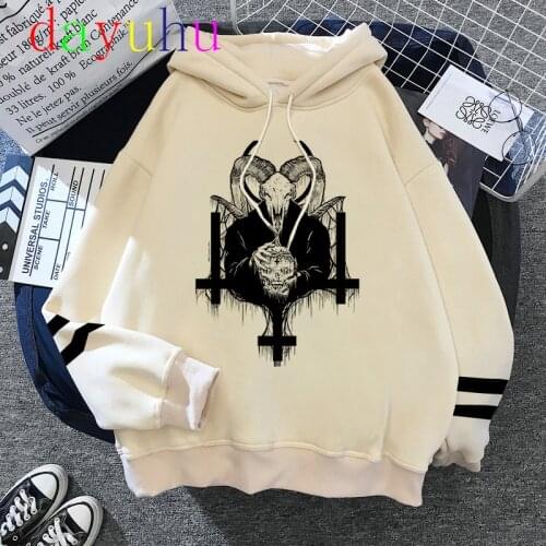 Men/women Satanism Grim Reaper Baphomet Sweatshirt Unisex Satan Lucifer Demon Death Scary Evil Hoodies Hip Hop Horror Hoody Male