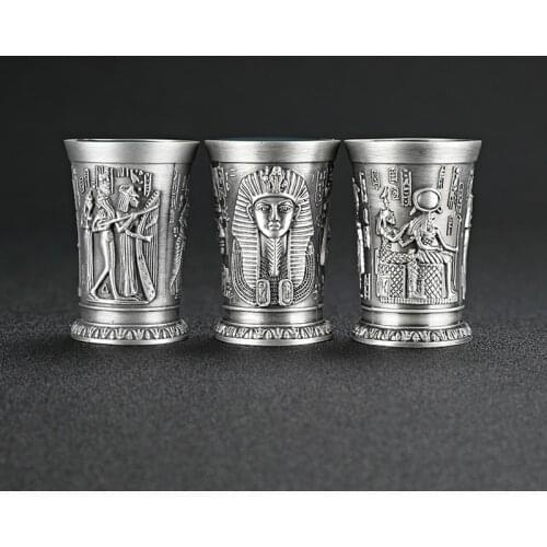 The Revenant Film Some Style Metal Shot Glass Set Ancient Egypt Myth Cleopatra Rameses Ra Relief B52 Cocktail Wine Glasses Cup