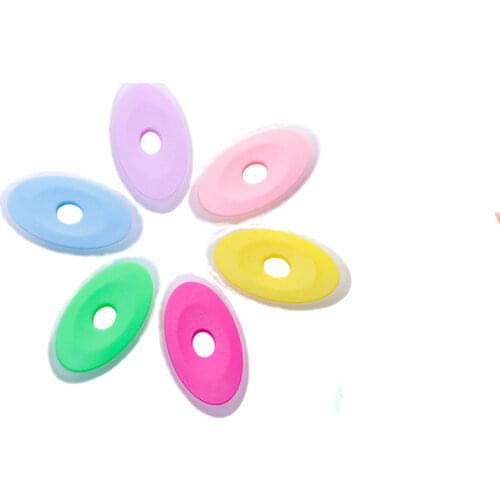 6pcs Neutral Erasable Pen Special Rubber Cute Cartoon Oval Eraser Children Students Stationery Gifts School Office Supplies