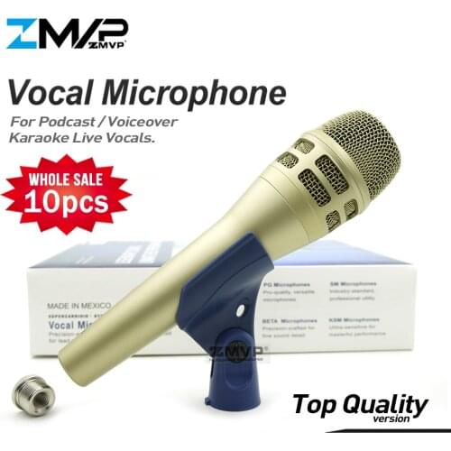 10pcs/lot Top Quality KSM8C Professional Live Vocals Dynamic Wired Microphone Karaoke Super-Cardioid Podcast Microfono Mike Mic