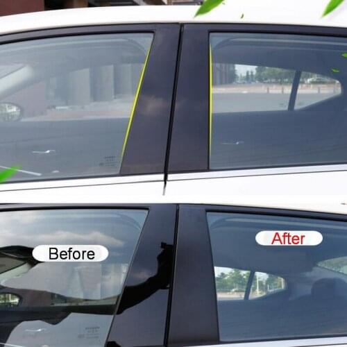 Tonlinker Exterior Door Windows Column Cover case sticker for NISSAN Sentra 2019-20 Car Styling 8 PCS PC Cover sticker